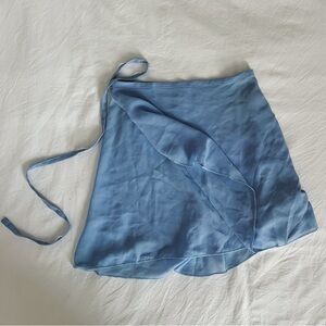 Mirella Georgette Wrap Skirt in Light Blue